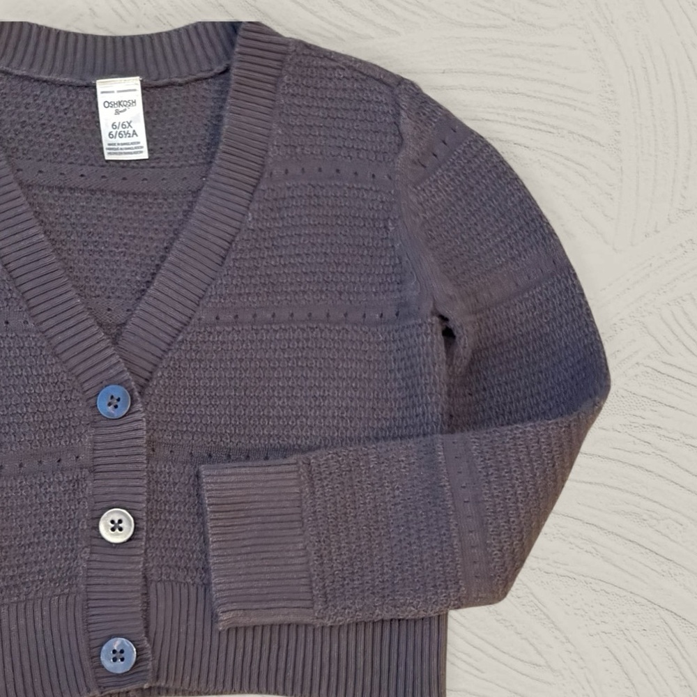 Girls Charcoal Cardigan NWOT - Picture 5 of 6